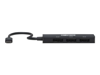 Tripp Lite   USB-C Adapter, Triple Display 4K 60 Hz DisplayPort, 8K, HDR, 4:4:4, HDCP 2.2, DP 1.4 Alt Mode, Black video adapter U444-3DP-MST