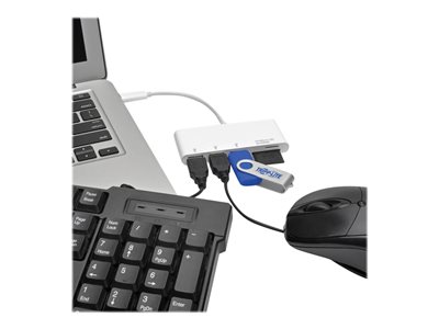 Tripp Lite   3-Port USB C Hub Adapter w/ x3 USB-A Ports & Micro SD & SD / MMC Memory Reader USB 3.1 Gen 1 Hub, USB Type C, USB-C, USB Type-C… U460-003-3AM