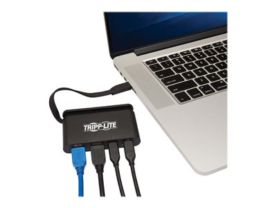 Tripp Lite   USB C Hub USB 3.1 Gen 1, 2 USB C Ports & 2 USB-A Ports, Charging Portable Black Thunderbolt 3 Compatible 5Gbps hub 4 ports U460-T04-2A2C-1
