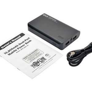 Tripp Lite   Portable 2-Port USB Battery Charger Mobile Power Bank 10k mAh power bank Li-Ion USB UPB-10K0-2U