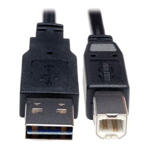 Tripp Lite   1ft USB 2.0 High Speed Cable Reverisble A to B M/M 1′ USB cable USB Type B to USB 1 ft UR022-001