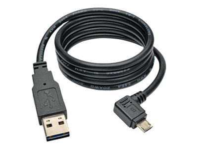 Tripp Lite   3ft USB Charging Cable Reversible A to Right Angle 5Pin Micro B 3′ charge-only cable 3 ft UR05C-003-RB