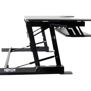 Tripp Lite   Sit Stand Desktop Workstation Adjustable Standing Desk 36×22 in. standing desk converter rectangular with contoured side black WWSSD3622