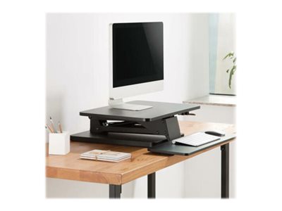 Tripp Lite   Safe-IT Adjustable-Height Sit-Stand Desktop Workstation, Antimicrobial Protection standing desk converter rectangular black WWSSDTAM
