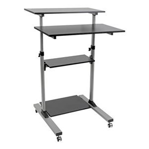 Tripp Lite   Rolling Standing Desk Workstation Height Adjustable Mobile standing desk rectangular black WWSSRC