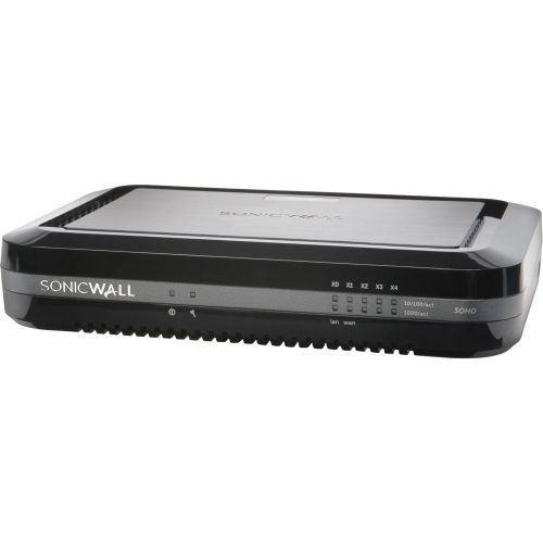 SonicWall  SOHO WIRELESS-N SECURE UPGRADE PLUS 5 Port10/100/1000Base-TGigabit EthernetDES, 3DES, MD5, SHA-1, AES (128-bit), AE… 01-SSC-0648