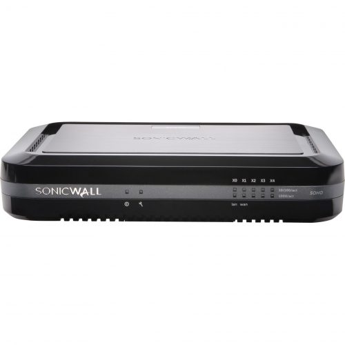 SonicWall  SOHO WIRELESS-N SECURE UPGRADE PLUS 5 Port10/100/1000Base-TGigabit EthernetDES, 3DES, MD5, SHA-1, AES (128-bit), AE… 01-SSC-0648