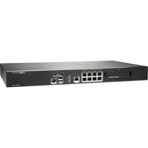 SonicWall  NSA 2600 Network Security/Firewall Appliance8 Port10/100/1000Base-TGigabit EthernetDES, 3DES, AES (128-bit), AES (192-… 01-SSC-1712
