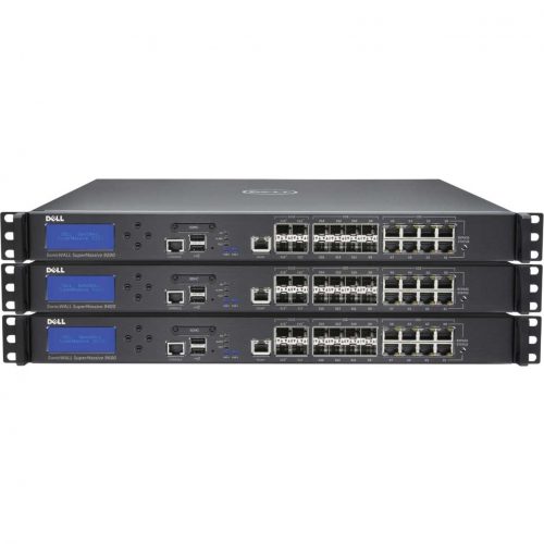 SonicWall  SuperMassive 9200 High Availability Firewall8 Port10/100/1000Base-T, 10GBase-X10 Gigabit Ethernet3DES, DES, MD5, SHA-1… 01-SSC-1725