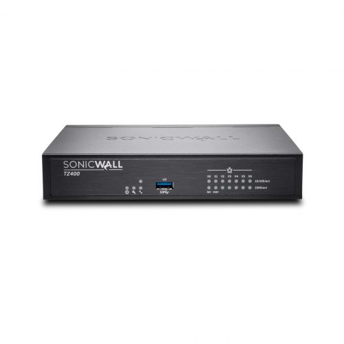 SonicWall  TZ400 Network Security/Firewall Appliance7 Port10/100/1000Base-TGigabit EthernetAES (128-bit), AES (256-bit), DES, MD5… 01-SSC-1741