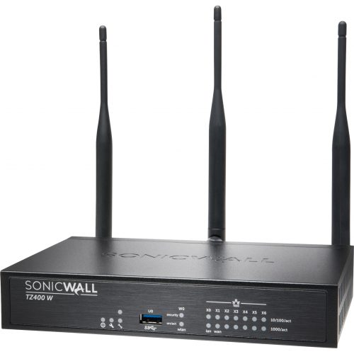 SonicWall  TZ400 Network Security/Firewall Appliance7 Port10/100/1000Base-TGigabit EthernetWireless LAN IEEE 802.11acAES (128-… 01-SSC-1747