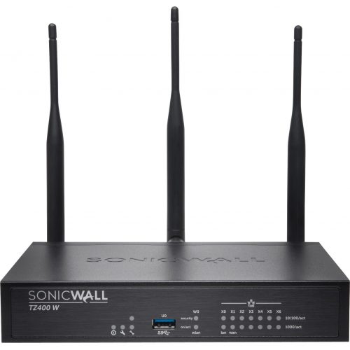 SonicWall  TZ400 Network Security/Firewall Appliance7 Port10/100/1000Base-TGigabit EthernetWireless LAN IEEE 802.11acAES (128-… 01-SSC-1747