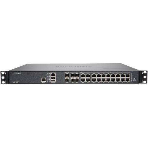 SonicWall  NSA 4650 Network Security/Firewall Appliance20 Port1000Base-X, 10GBase-XGigabit EthernetAES (256-bit), DES, MD5, AES (… 01-SSC-4098