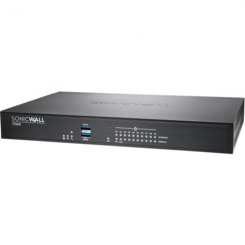 SonicWall  TZ600P Network Security/Firewall Appliance10 Port10/100/1000Base-TGigabit EthernetDES, 3DES, MD5, SHA-1, AES (128-bit)… 02-SSC-0594