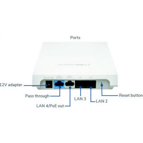 SonicWall  SonicWave 224w IEEE 802.11ac 1.24 Gbit/s Wireless Access Point2.40 GHz, 5 GHzMIMO Technology6 x Network (RJ-45)PoE Por… 02-SSC-2487
