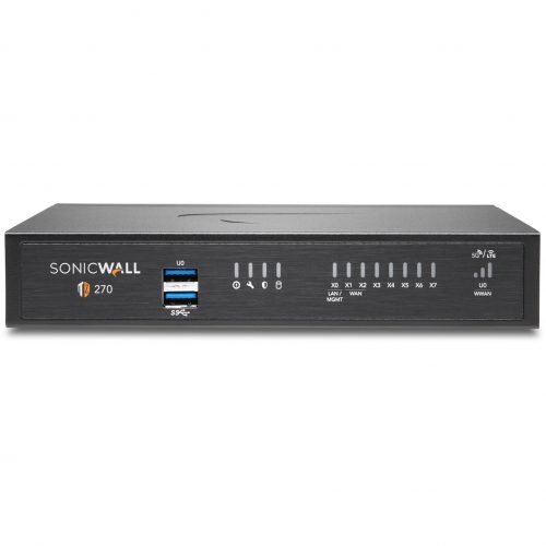 SonicWall TZ270 Next Generation Firewall – 10 or 5 Gigabit Ethernet interfaces