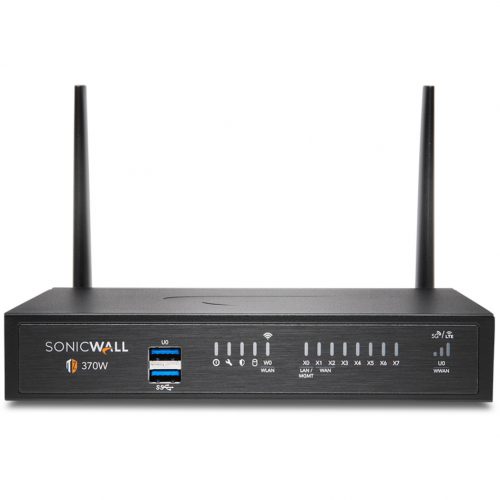 SonicWall  TZ370W Firewall – 8 Port10/100/1000 Base-T Gigabit Ethernet Wireless