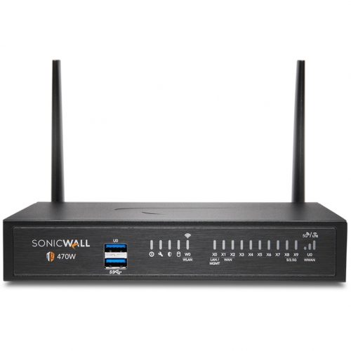 SonicWall TZ470W Gen 7 Firewall – 8 Port 2.5 Gigabit Ethernet Wireless