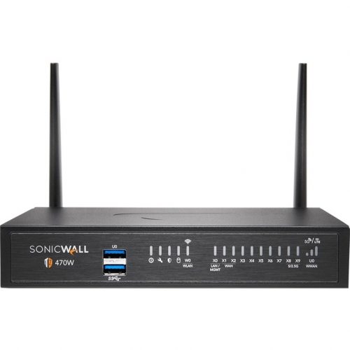 SonicWall TZ470W Gen 7 Firewall – 8 Port 2.5 Gigabit Ethernet Wireless