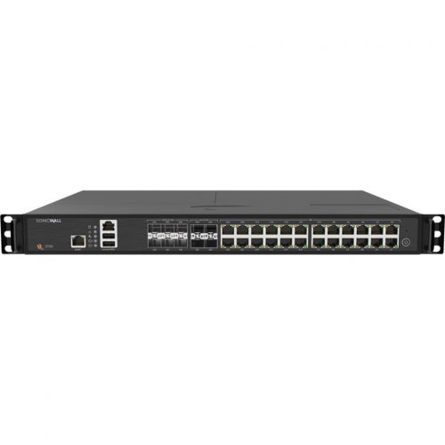 SonicWall  NSA 3700 Network Security/Firewall Appliance24 Port10/100/1000Base-T, 10GBase-X10 Gigabit EthernetDES, 3DES, MD5, SHA-… 02-SSC-4326