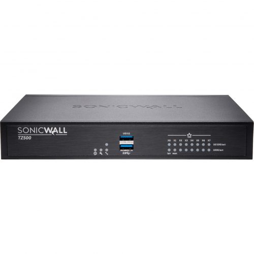 SonicWall  TZ500 High Availability Firewall8 Port10/100/1000Base-TGigabit EthernetDES, AES (128-bit), AES (192-bit), AES (256-bit… 02-SSC-4812