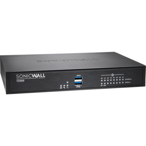 SonicWall  TZ500 High Availability Firewall8 Port10/100/1000Base-TGigabit EthernetDES, AES (128-bit), AES (192-bit), AES (256-bit… 02-SSC-4831