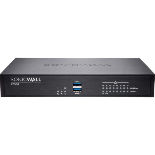 SonicWall  TZ500 High Availability Firewall8 Port10/100/1000Base-TGigabit EthernetDES, AES (128-bit), AES (192-bit), AES (256-bit… 02-SSC-4831