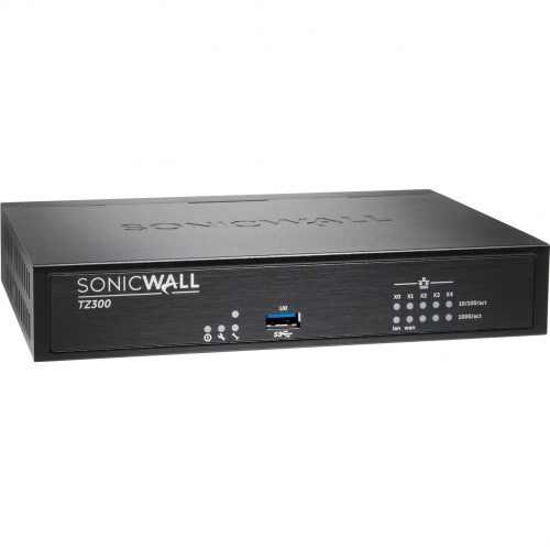 SonicWall  TZ300 Network Security/Firewall Appliance5 Port10/100/1000Base-TGigabit EthernetDES, AES (128-bit), AES (192-bit), AES… 02-SSC-4834