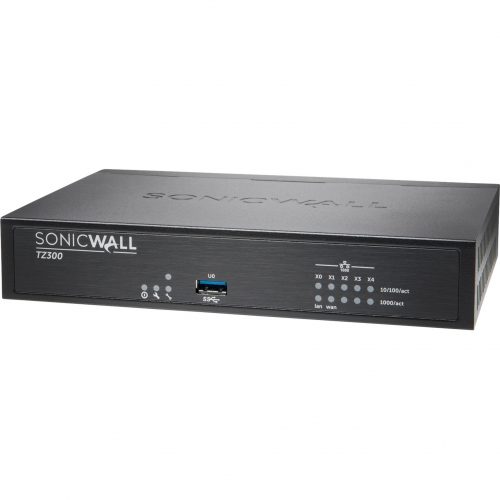SonicWall  TZ300 Network Security/Firewall Appliance5 Port10/100/1000Base-TGigabit EthernetDES, AES (128-bit), AES (192-bit), AES… 02-SSC-4834