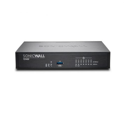 SonicWall  TZ400 Network Security/Firewall Appliance7 Port10/100/1000Base-TGigabit EthernetDES, AES (128-bit), AES (192-bit), AES… 02-SSC-4835