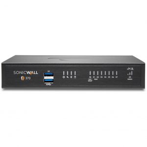 SonicWall  TZ370 High Availability Firewall8 Port10/100/1000Base-TGigabit EthernetDES, 3DES, MD5, SHA-1, AES (128-bit), AES (192-… 02-SSC-6443