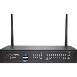 SonicWall  TZ470W Network Security/Firewall Appliance8 Port10/100/1000Base-T2.5 Gigabit EthernetWireless LAN IEEE 802.11acDES,… 02-SSC-6815