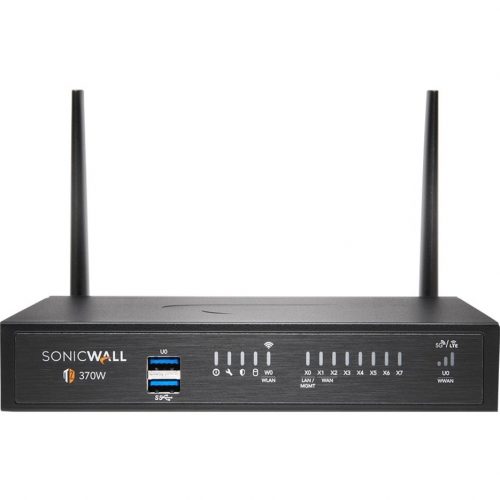 SonicWall  TZ370W Network Security/Firewall Appliance8 Port10/100/1000Base-TGigabit EthernetWireless LAN IEEE 802.11acDES, 3DE… 02-SSC-6826