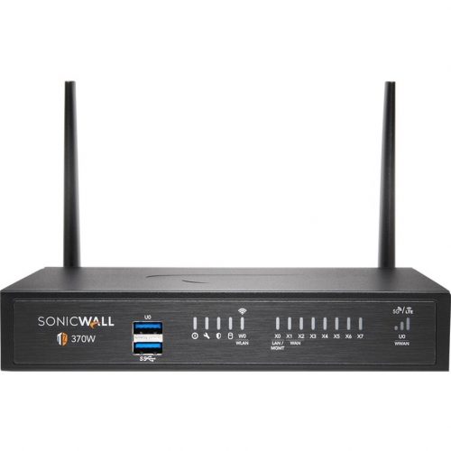 SonicWall  TZ370W Network Security/Firewall Appliance8 Port10/100/1000Base-TGigabit EthernetWireless LAN IEEE 802.11acDES, 3DE… 02-SSC-6835