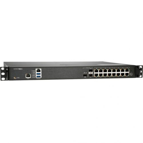 SonicWall  NSA 2700 Network Security/Firewall Appliance16 Port10/100/1000Base-T, 10GBase-X10 Gigabit EthernetDES, 3DES, MD5, SHA-… 02-SSC-7369