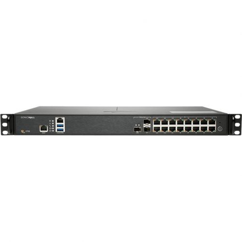 SonicWall  NSA 2700 Network Security/Firewall Appliance16 Port10/100/1000Base-T, 10GBase-X10 Gigabit EthernetDES, 3DES, MD5, SHA-… 02-SSC-7369