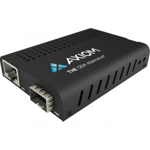 AXIOM NETWORK ADAPTERS  Mini 1Gbs RJ45 to SFP Fiber Media ConverterOpen SFP Port1 x  (RJ-45)Gigabit Ethernet10/100/1000Base-TX, 100/1000Bas… MC03-SFP-AX