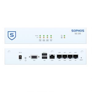 Sophos  SG 105 Network Security/Firewall Appliance4 Port1000Base-TGigabit Ethernet4 x RJ-451UDesktop, Rack-mountable SP1A33SUPK