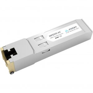 Axiom Memory Solutions  1000BASE-T SFP Transceiver for IBM00FE333For Data Networking1 x 1000Base-TCopper128 MB/s Gigabit Ethernet1 Gbit/s 00FE333-AX