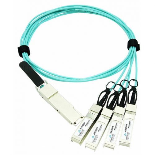 Axiom Memory Solutions  40GBASE-AOC QSFP+ to 4 SFP+ Active Optical Cable Extreme Compatible, 20m65.62 ft Fiber Optic Network Cable for Network Devic… 10GB-4-F20-QSFP-AX