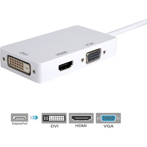 Axiom Memory Solutions  3-in-1 DisplayPort to HDMI, VGA and DVI Video Adapter1 x DisplayPort 1.1a Digital Audio/VideoMale1 x DVI Digital VideoFem… 3N1DP2HVD-AX