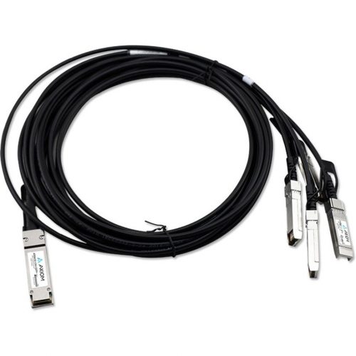 Axiom Memory Solutions  40GBASE-CR4 QSFP+ to 4 10GBASE-CU SFP+ Passive DAC Dell Compatible 7m22.97 ft QSFP+/SFP+ Network Cable for Network DeviceFirst E… 470-AAWU-AX