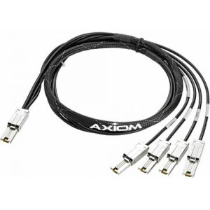 Axiom Memory Solutions  Mini-SAS to 4×1 Mini-SAS Cable HP Compatible 4mAN976A13.12 ft Mini-SAS/SAS Data Transfer CableFirst End: SASSecond End: Mini… AN976A-AX