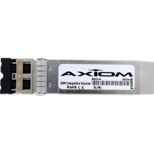 Axiom Memory Solutions 10GBASE-SR SFP+ Transceiver for HPJD092BTAA CompliantFor Data Networking1 x 10GBase-SR1.25 GB/s 10 Gigabit Ethernet10 Gbit/s AXG93144