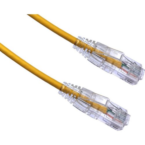 Axiom Memory Solutions  100FT CAT6A BENDnFLEX Ultra-Thin Snagless Patch Cable 650mhz (Yellow)100 ft Category 6a Network Cable for Network DeviceFirs… C6ABFSB-Y100-AX