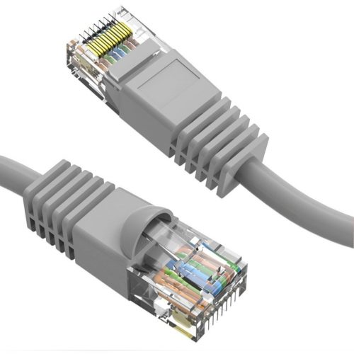Axiom Memory Solutions  18-INCH CAT6 UTP 550mhz Patch Cable Snagless Molded Boot (Gray)1.50 ft Category 6 Network Cable for Media Converter, Router, Swit… C6MB-G18IN-AX