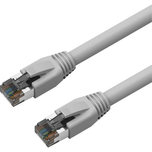 Axiom Memory Solutions  2FT CAT8 2000mhz S/FTP Shielded Patch Cable Snagless Boot (Gray)2 ft Category 8 Network Cable for Network DeviceFirst End: RJ… C8SBSFTP-G2-AX