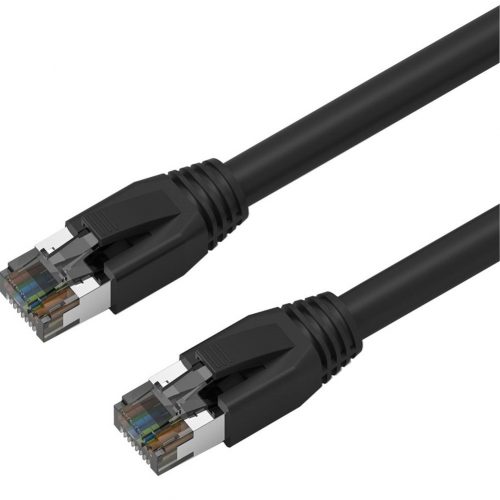 Axiom Memory Solutions  10FT CAT8 2000mhz S/FTP Shielded Patch Cable Snagless Boot (Black)10 ft Category 8 Network Cable for Network DeviceFirst End… C8SBSFTP-K10-AX