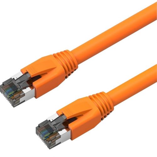 Axiom Memory Solutions  10FT CAT8 2000mhz S/FTP Shielded Patch Cable Snagless Boot (Orange)10 ft Category 8 Network Cable for Network DeviceFirst En… C8SBSFTP-O10-AX