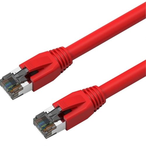 Axiom Memory Solutions  2FT CAT8 2000mhz S/FTP Shielded Patch Cable Snagless Boot (Red)2 ft Category 8 Network Cable for Network DeviceFirst End: RJ-… C8SBSFTP-R2-AX